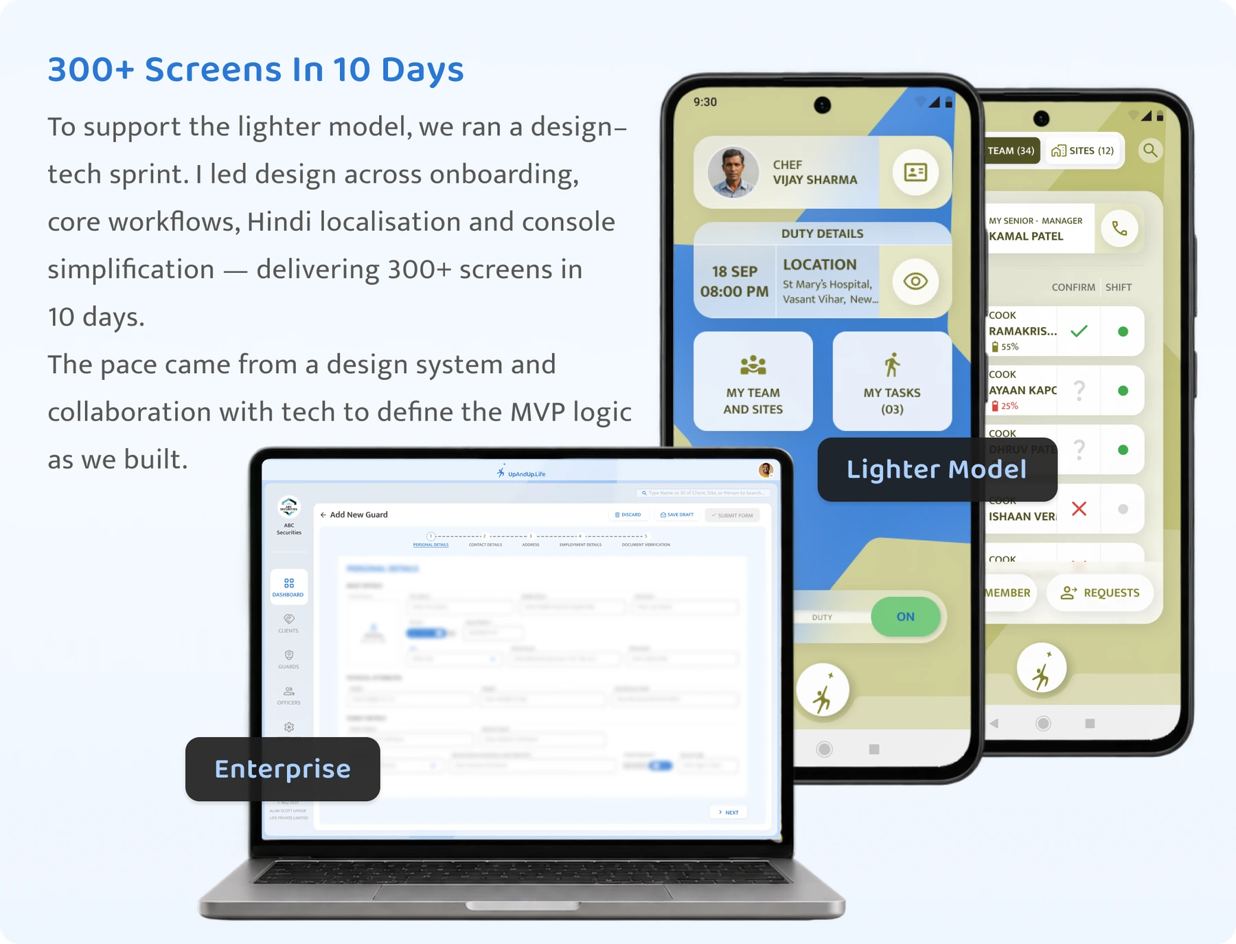 300+ Screens in 10 Days
